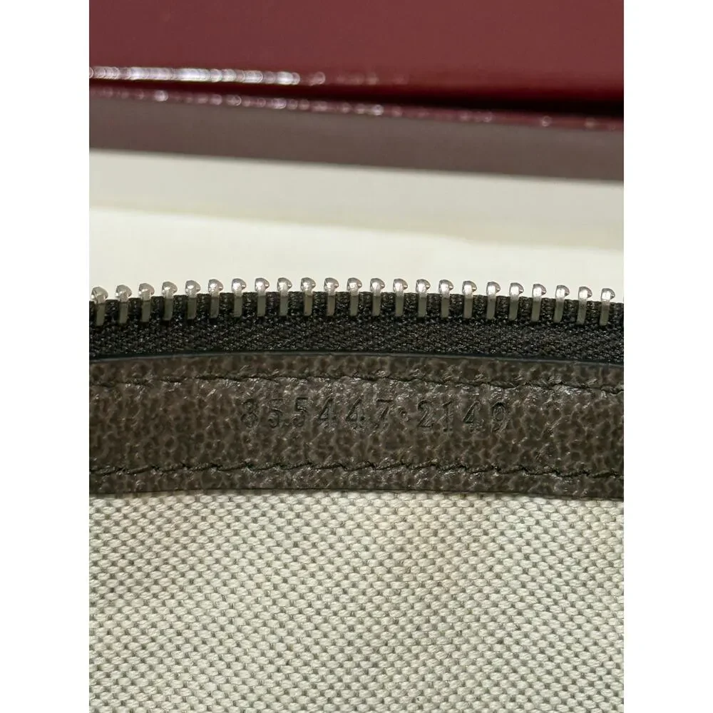 Gucci GG Monogram Camouflage Pouch Green Yellow Brown Double G Clutch NIB